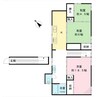 シャングリラ下山 2LDKの間取り