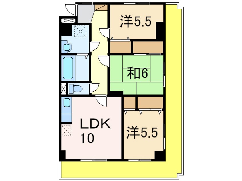 間取図 ロイヤルプレイス０１０