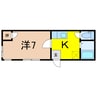 コーポO２ 1Kの間取り