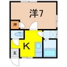 コーポO２ 1Kの間取り