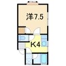 コーポＯ３ 1Kの間取り