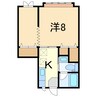 ピア吉美 1SKの間取り