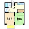 コーポリバーサイドⅢ 2Kの間取り