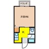 コーポリバーサイドⅢ 1Kの間取り