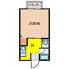 コーポリバーサイドⅢ 1Kの間取り
