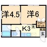 ＬＡＴ37°Ｎ 2Kの間取り