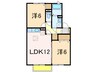 ラ・プランタン 2LDKの間取り