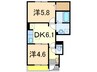ニューカストディアン 2DKの間取り