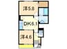 ニューカストディアン 2DKの間取り