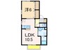 クロノス大山 1LDKの間取り