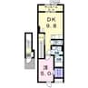 コンセル ジュール 1DKの間取り
