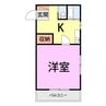 センチュリートゥモロー 1Kの間取り