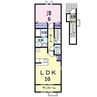 サンシャインＫⅢ 1LDKの間取り