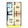 ロイヤルプレース 2DKの間取り
