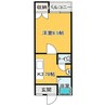 コスモス 1Kの間取り