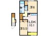 レクサスⅠ 2LDKの間取り