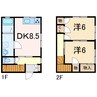 サウスポート 2DKの間取り