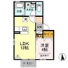 クレール・Ｔ 1LDKの間取り