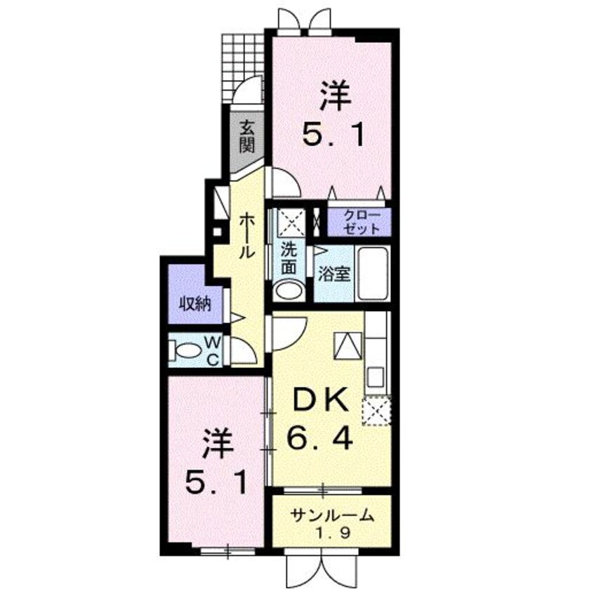 間取図 アイケーパープルA