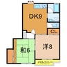 ハイツホルン 2LDKの間取り