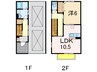 メゾンベール 1LDKの間取り