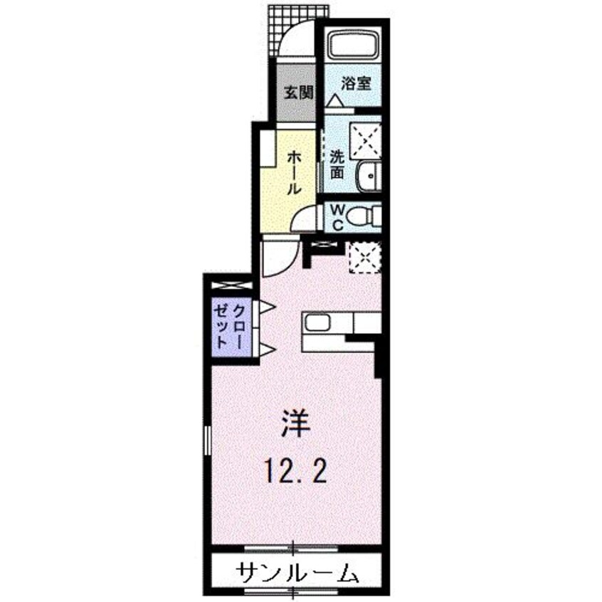 間取図 ガーデン　ハーモニーＡ