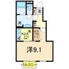 フェリオ要 1Kの間取り