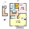 カピトロ 1LDKの間取り