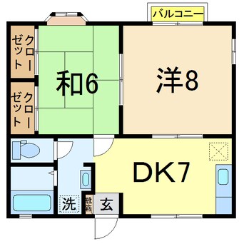 間取図 コンフォータブル江陽