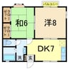 コンフォータブル江陽 2DKの間取り
