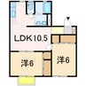 サンルミナス 2LDKの間取り