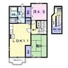 シュプリーム 2LDKの間取り