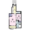 ロワジール 1LDKの間取り