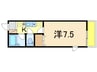 アリハイム表町 1Kの間取り