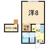 メイプルタウン 1Kの間取り