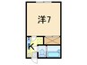 パラス 1Kの間取り