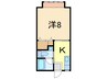 プレステージ泉 1Kの間取り