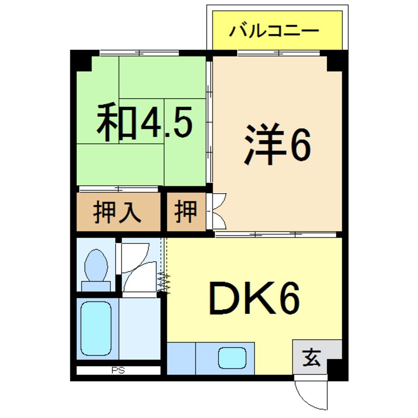 間取図 コーポ清風