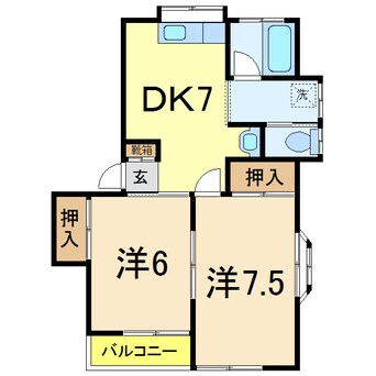 間取図 コーポタウンC