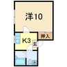 レジデンスセラミ 1Kの間取り