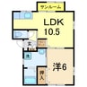 サンパーク 1LDKの間取り