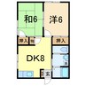 サントピア 2DKの間取り