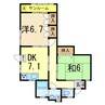 ピュアグリーン 2DKの間取り