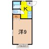 パークサイド希望 1Kの間取り