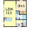 ヴィラA 1LDKの間取り