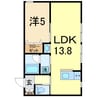ヴィラA 1LDKの間取り