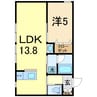ヴィラA 1LDKの間取り
