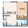 ハイツIM 1LDKの間取り