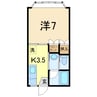 エクセレントハイム 1Kの間取り