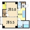 金房ドリーム 2Kの間取り